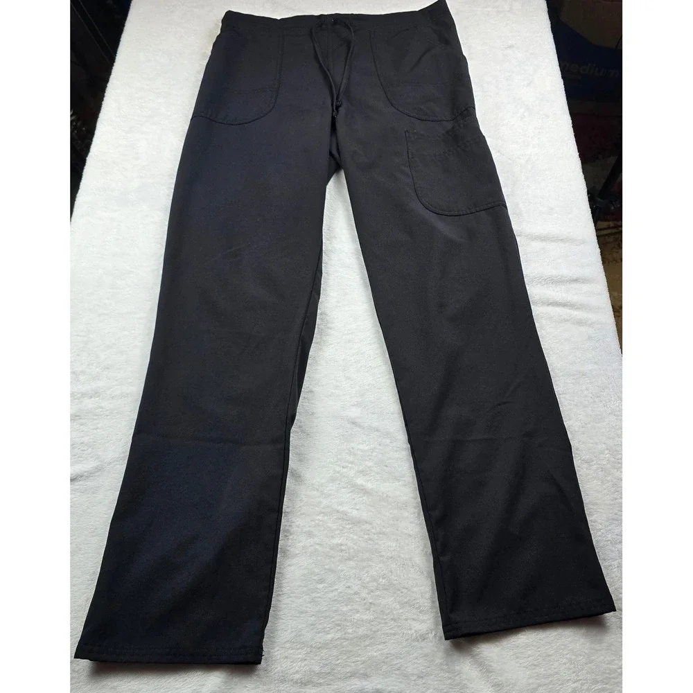 Scrubstar Premium Scrubwear Black Cargo Scrub Pants Women Small WM03B117